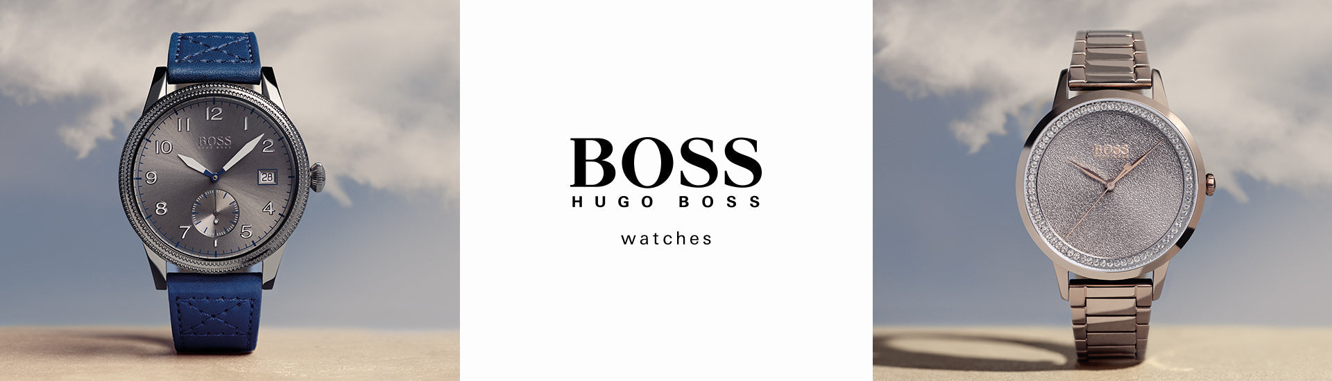 BOSS - Chain-bracelet watch with black dial